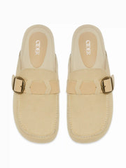 BUCKLE DECOR MULE FLATS