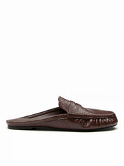 CROCODILE PATTERN MULE LOAFERS