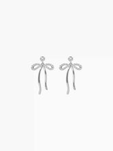 RHINESTONE DECOR BOWKNOT STUD EARRINGS