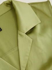 Satin Collar Knotted Top