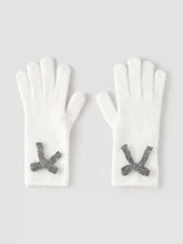 BOWKNOT KNITTED WOOL-BLEND GLOVES
