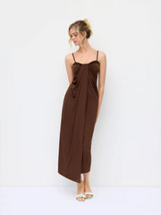 Twisted Straight Maxi Dress