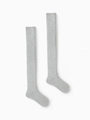 SOLID FLEECE LINED OVER THE KNEE SOCKS