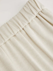 Soft Mid Rise Elastic Waist Everyday Pants