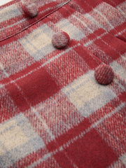 High Rise Gingham Pleated Mini Skirt