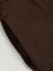 Mid Rise Wrap Straight Leg Trousers