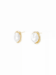 BAROQUE FAUX PEARL STUD EARRINGS