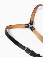 Layered Buckle Harness Belt