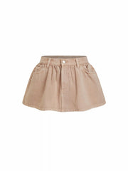 Denim Low Rise A-line Mini Skirt