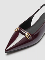BUCKLE POINTED TOE SLINGBACK FLATS