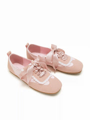 SATIN LACE-UP SNEAKERS