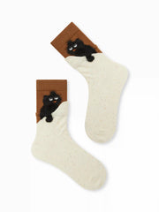 2 PAIRS CAT CREW SOCKS SET