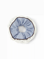 GINGHAM LACE SCRUNCHIE