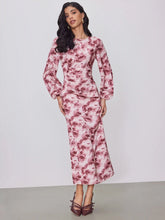 Floral Ruched Maxi Dress