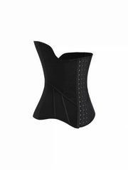 Lace Asymmetrical Hem Tummy Control Corset Shapewear
