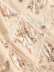 Sequins Tassel Mid Waist Mini Skirt