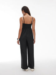 High Stretch High Rise Straight Leg Jumpsuit