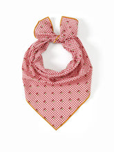 CHERRY GINGHAM SQUARE HEADSCARF