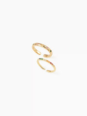 2PCS MULTICOLOR RHINESTONE RING