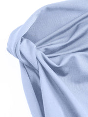 Knotted Ruched Crop Tank Top & Maxi Skirt Set