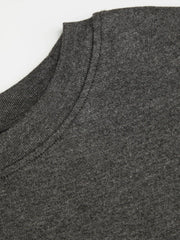 Two Tone Round Neckline Long Sleeve Twist Ruched Asymmetrical Hem Top