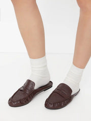 CROCODILE PATTERN MULE LOAFERS