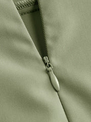 Solid Cowl Neck Stitch Jumpsuit