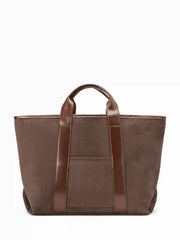 FAUX SUEDE TOTE BAG