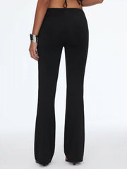 Low Rise Slim Flared Trousers