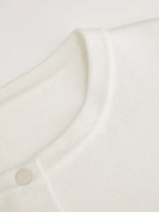 Knit Round Neck Button Cardigan
