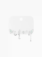 3 PAIRS BUTTERFLY & FLOWER EARRINGS SET