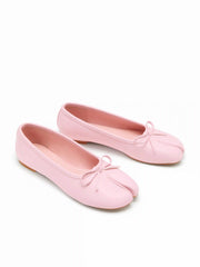 BOWKNOT DECOR SPLIT TOE MARY JANE FLATS