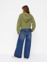 Knit Long Sleeve Oversized Hoodie