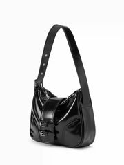 DOUBLE BUCKLE SHOULDER BAG