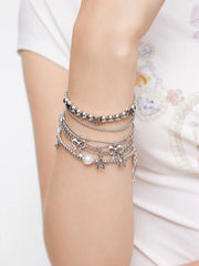 5 PCS BOWKNOT & STAR BEADED BRACELETS SET