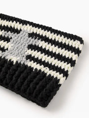 STAR STRIPE CAT EAR KNITTED BEANIE HAT