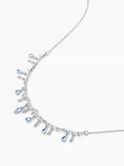 WATER DROP RHINESTONE PENDANT NECKLACE