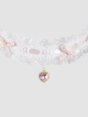 HEART BOWKNOT LACE CHOKER