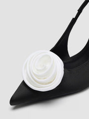 ROSE SATIN SLINGBACK HEELS