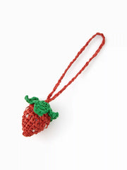 STRAWBERRY KNITTED BAG CHARM