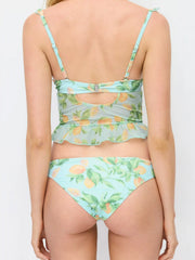 Sweetheart Fruit Bowknot Ruffle Tankini Set