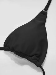 Halter Neckline Triangle Bikini Set