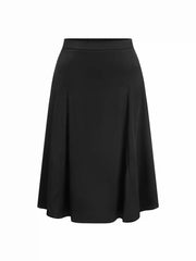 Satin Mid Rise A-line Midi Skirt Curve & Plus