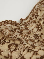 Floral Lace Sweetheart Ruched Cami Top Curve & Plus