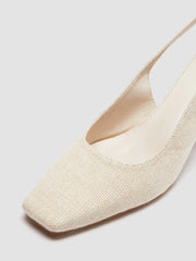 CANVAS SLINGBACKS