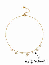 18K GOLD PLATED STAINLESS STEEL RHINESTONE NECKLACE