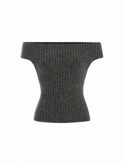 Knit Off-Shoulder Short Sleeve Top