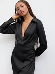 Dirty Martini Long Sleeve Shirt Mini Dress