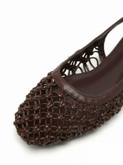 WOVEN SLINGBACK FLATS