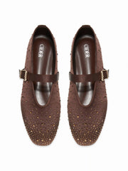 RHINESTONE BUCKLE MARY JANE FLATS